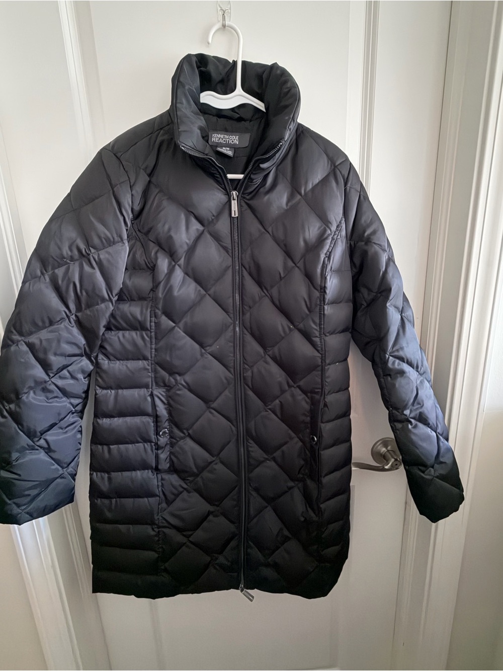 Kenneth Cole Reaction Black Diamond-Quilt Puffer Jacket
